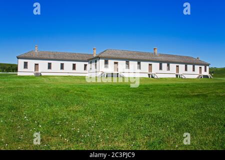 Caserma a Fort Lincoln parco statale, Mandan, il Dakota del Nord, STATI UNITI D'AMERICA Foto Stock