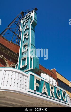 Fargo teatro di Broadway Street, Fargo, il Dakota del Nord, STATI UNITI D'AMERICA Foto Stock