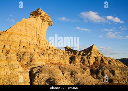 Slump Blocco area in Parco nazionale Theodore Roosevelt unità del Nord, Watford, il Dakota del Nord, STATI UNITI D'AMERICA Foto Stock