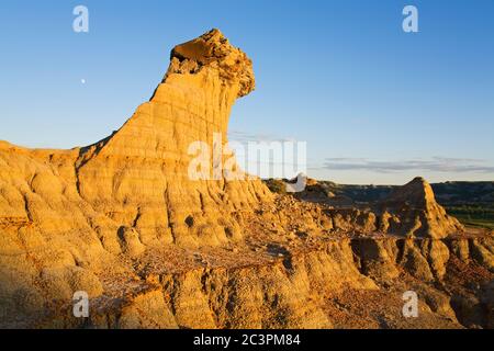 Slump Blocco area in Parco nazionale Theodore Roosevelt unità del Nord, Watford, il Dakota del Nord, STATI UNITI D'AMERICA Foto Stock