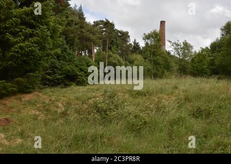 Smitham Chimney, East Harptree Woods, Somerset, Regno Unito Foto Stock