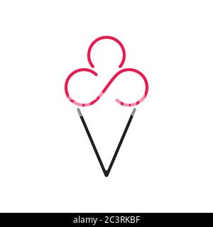 infinity gelateria grafica logo vettore Illustrazione Vettoriale