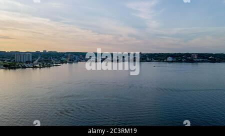 Barrie Ontario Marina e aereo di paesaggio urbano 2020- Barrie Ontario Canada Foto Stock