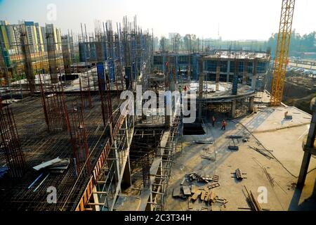 Delhi, India - marzo 2018 : nuova costruzione di edifici a Mumbai Foto Stock