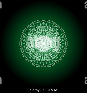 Elementi spirografici Mandala guiiloche per modelli di disegno filigrane di certificati, voucher, banconote e inviti Foto Stock