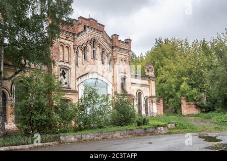 Costruzione di officina meccanica di impianti di vecchia miniera e metallurgici Foto Stock