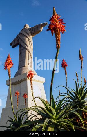 Statua di Cristo Rei, Garajau, Madera Foto Stock