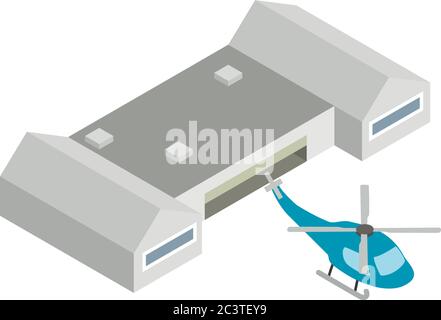 Icona elicottero passeggero, stile isometrico Illustrazione Vettoriale