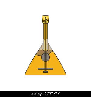 vettore piatto balalaika Illustrazione Vettoriale