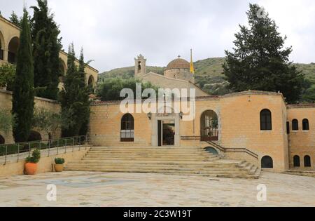 Monastero Santo di Agios Neophytos vicino al villaggio di Tala a Cipro Foto Stock