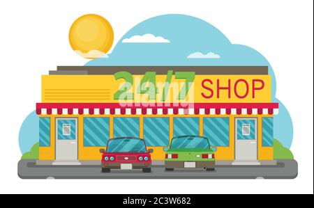 Illustrazione di Vector Shop o Store Building Illustrazione Vettoriale