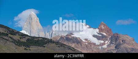 Fitz Roy montagna vicino El Chalten, in Patagonia, Argentina Foto Stock