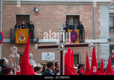 Halberdier della processione di Cristo. Madrid, Spagna. Foto Stock