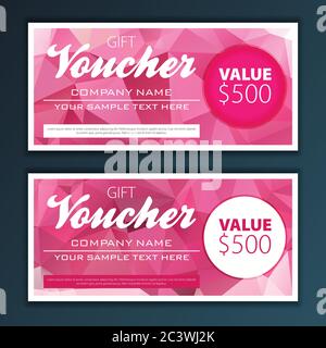 Gift Voucher template Illustrazione Vettoriale