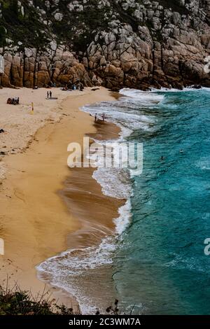 spiaggia di porth curno, cornovaglia Foto Stock