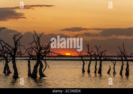 Tramonto a Efeuen Foto Stock