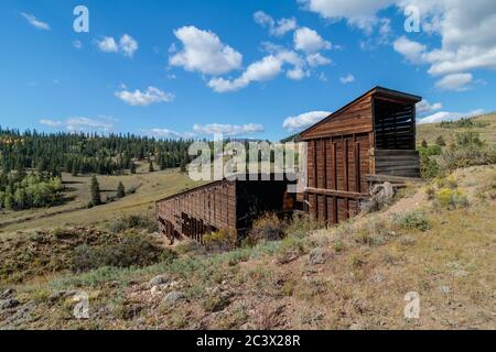 Vecchia miniera d'argento vicino a Creede Colorado Foto Stock