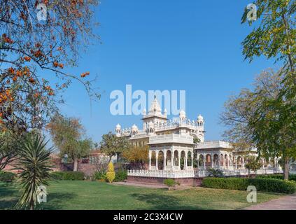 Jaswant Thada, un cenotaph appena fuori della città di Jodhpur, Rajasthan, India Foto Stock