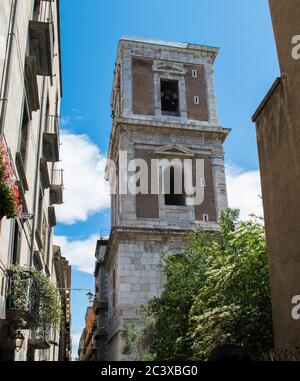 Campanile della Chiesa e Monastero di Santa Chiara, Napoli, Italia Foto Stock