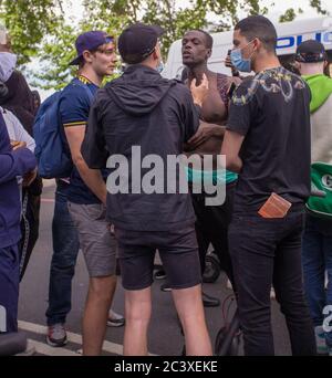 BLM protesta Londra UK 2020 Foto Stock