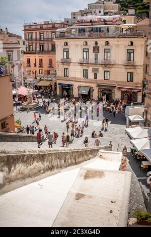 Centro di Amalfi, Costiera Amalfitana, Italia Foto Stock