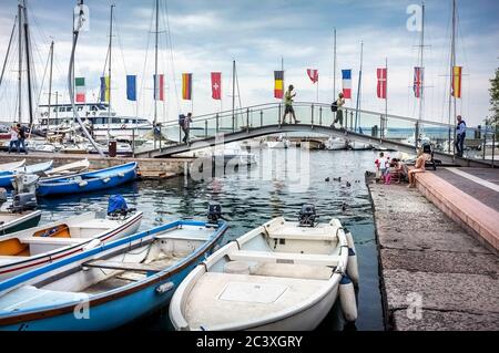 Porto di Bardolino, (Lago di Garda) Foto Stock