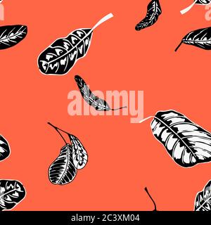 Motivo vettoriale senza giunture di lamelle sparse. Illustrazione Vettoriale