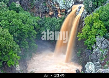 Cascate di Saar, Israele Foto Stock