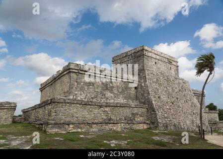 Le rovine maya di Tulum Messico Foto Stock