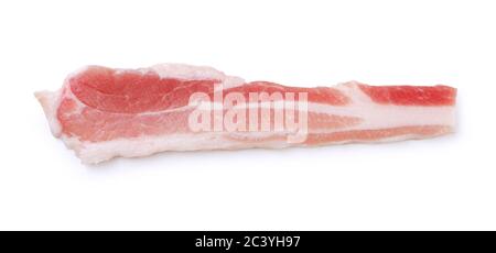 Materie bacon isolati su sfondo bianco Foto Stock