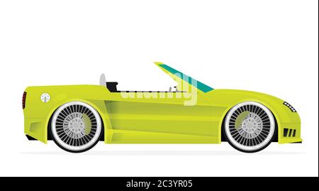 Vettore auto da corsa piatta. EPS 10 Illustrazione Vettoriale