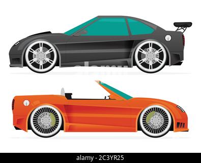 Vettore auto da corsa piatta. EPS 10 Illustrazione Vettoriale