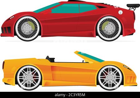 Vettore auto da corsa piatta. EPS 10 Illustrazione Vettoriale