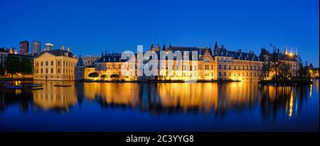 Hofvijver e Binnenhof , l'Aia Foto Stock