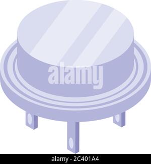 Icona di saldatura audio, stile isometrico Illustrazione Vettoriale