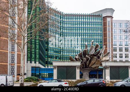 Ufficio federale edificio (sede del Ministero federale dei trasporti, dell'innovazione e della tecnologia e del Ministero della sanità e delle donne). Foto Stock