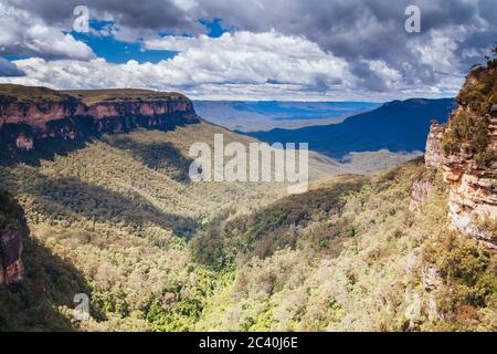 Blue Mountains Valley View in Australia Foto Stock