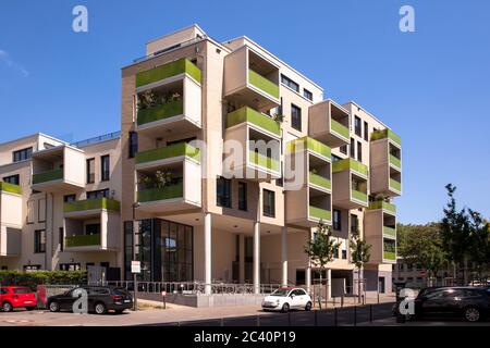 L'edificio di appartamenti 55 Frames sulla via Tel-Aviv, Colonia, Germania. Die Wohnanlage 55 Frames an der Tel-Aviv-Strasse, Koeln, Deutschland. Foto Stock