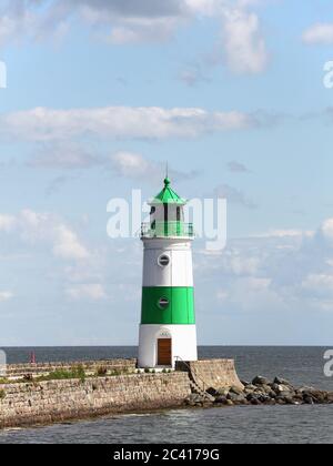 Faro di Schleimünde sulla costa occidentale del Mar Baltico Foto Stock