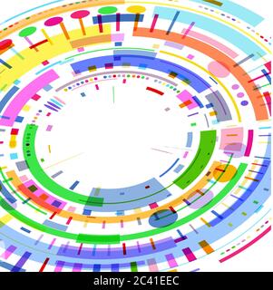 cerchio di forme geometriche colorate Foto Stock
