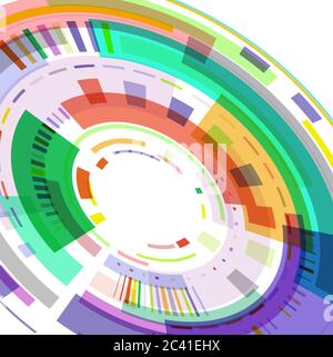 cerchio di forme geometriche colorate Foto Stock