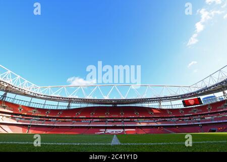 Londra, Inghilterra - Gennaio 18, 2020: vista generale del luogo visto prima del 2019/20 Premier League tra Arsenal e Sheffield United FC all'Emirates Stadium. Foto Stock