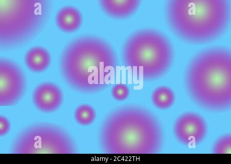 astratto blu viola bolle neon Foto Stock