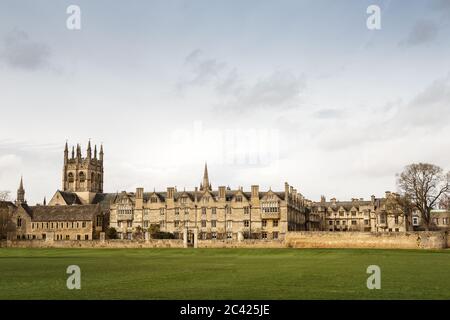 parco e area giochi del Merton College. Oxford University, Oxford, Inghilterra Foto Stock