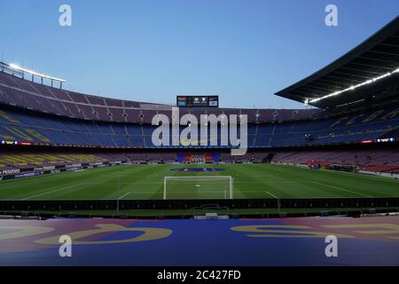 Barcellona, Spagna. 23 Giugno 2020. Spagnolo la Liga calcio match FC Barcellona vs Athletic Bilbao al Camp Nou Stadium, Barcellona, 23 giugno 2020 la Liga/Cordon Press Credit: CORDON PRESS/Alamy Live News Foto Stock