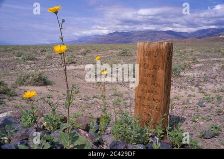 Val Nolan grave, il Parco Nazionale della Valle della Morte, California Foto Stock