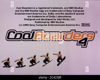 Cool Boarders 4 - Sony PlayStation 1 PSX - solo per uso editoriale Foto Stock