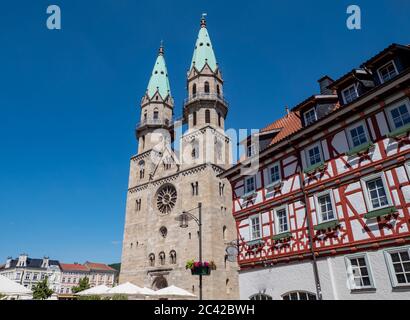 Chiesa cittadina di Meiningen in Turingia in germania Foto Stock