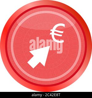 Cambio valuta le icone denaro euro segno con le frecce Foto Stock