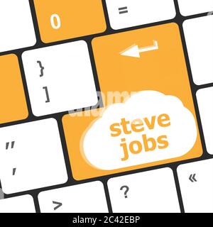 Steve Jobs pulsante sulla tastiera - concetto LIFE Foto Stock